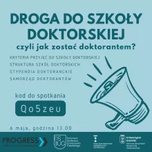 Ogłoszenie - Droga do Szkoły Doktorskiej