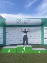 Piotr Baranowski na podium