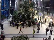 Hol Wydziału Biologii UG podczas wydarzenia