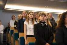 Studenci I roku w trakcie immatrykulacji