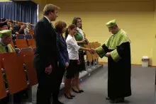 Immatrykulację kandydatów przyjętych na I rok studiów na naszym Wydziale przeprowadzili prodziekani - dr Beata Michno i dr Andrzej Borman.