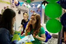 Stoisko Wydziału Biologii na Targach Akademia 2014