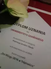 Wyróżnienie dla „Dni Mózgu 2016 w Trójmieście”!