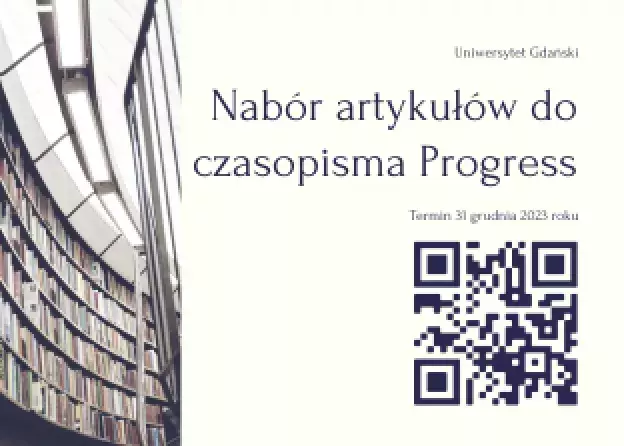 Zaproszenie do nadsyłania publikacji do 15 numeru czasopisma „Progress”