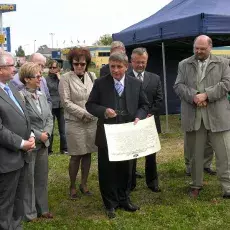 Uroczystość wmurowania aktu erekcyjnego pod nowy budynek Wydziału Biologii (19.05.2008)