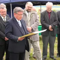 Uroczystość wmurowania aktu erekcyjnego pod nowy budynek Wydziału Biologii (19.05.2008)