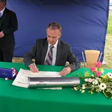 Uroczystość wmurowania aktu erekcyjnego pod nowy budynek Wydziału Biologii (19.05.2008)