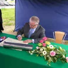Uroczystość wmurowania aktu erekcyjnego pod nowy budynek Wydziału Biologii (19.05.2008)