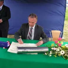 Uroczystość wmurowania aktu erekcyjnego pod nowy budynek Wydziału Biologii (19.05.2008)