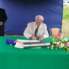 Uroczystość wmurowania aktu erekcyjnego pod nowy budynek Wydziału Biologii (19.05.2008)