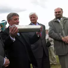 Uroczystość wmurowania aktu erekcyjnego pod nowy budynek Wydziału Biologii (19.05.2008)