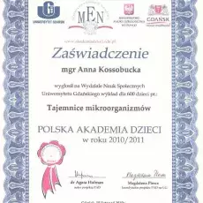 Każdy wykładowca otrzymuje zaświadczenie