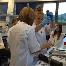 Dzień 2 - "Zrób sobie krem - związki biologicznie czynne i inne substancje chemiczne stosowane w przemyśle kosmetycznym", prowadzące: mgr Lidia Boss, mgr Sylwia Bloch (Katedra Biologii Molekularnej)