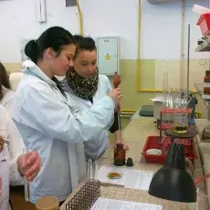 15.03.2011 - mgr Joanna Bisewska z Katedry Fizjologii Roślin prowadzi zajęcia pt. "Zielona fabryka - jak roślina produkuje cukier" dla uczniów XII LO w Gdyni