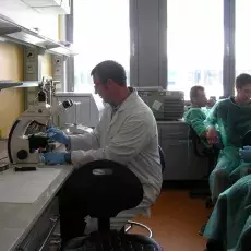 27.05.2013 - pracownicy Katedry Fizjologii Zwierząt i Człowieka prowadzą zajęcia dla uczniów V LO w Gdyni dr Jolanta Orzeł-Gryglewska - "Skąd się w mózgu bierze prąd?" dr Wojciech Glac - "Co pływa w naszej krwi?" fot. Izabela Niezgoda