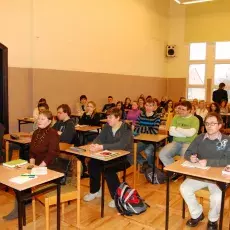 13.01.2010r, II LO w Słupsku, wykłady: prof. UG, dr hab. E. Jurkowlaniec-Kopeć - "Tajemnice snu", dr D. Jakubas - "Wpływ zmian klimatu na ptaki", dr K. Burkiewicz - "Zegary biologiczne" - Nasi słuchacze