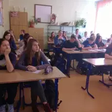 28.10.2013r, Zespół Szkół Sportowych i Ogólnokształcących w Gdańsku, wykład dr Wojciecha Pokory - " Rośliny modyfikowane genetycznie - jak to się robi?" fot. Beata Bogalewska