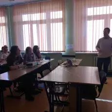 28.10.2013r, Zespół Szkół Sportowych i Ogólnokształcących w Gdańsku, wykład dr Wojciecha Pokory - " Rośliny modyfikowane genetycznie - jak to się robi?" fot. Beata Bogalewska