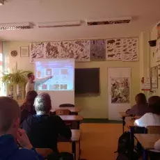 28.10.2013r, Zespół Szkół Sportowych i Ogólnokształcących w Gdańsku, wykład dr Wojciecha Pokory - " Rośliny modyfikowane genetycznie - jak to się robi?" fot. Beata Bogalewska