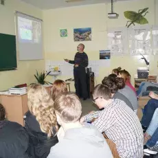 03.12.2013r, II LO Kwidzyn, wykład dr Krzysztofa Gosa - "I wśród roślin są drapieżcy" fot. Alicja Tubaja