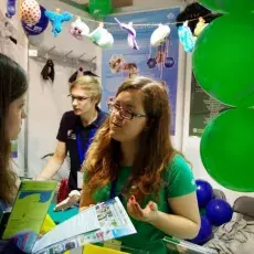 Stoisko Wydziału Biologii na Targach Akademia 2014