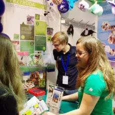 Stoisko Wydziału Biologii na Targach Akademia 2014
