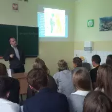 II LO w Kwidzynie, wykład dr Ziemowita Ciepielewskiego - "Aktywność ruchowa przepustką do długowieczności"