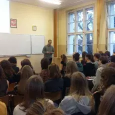 V LO w Gańsku, wykład dr Wojciecha Glaca - "Mózg przestępcy"
